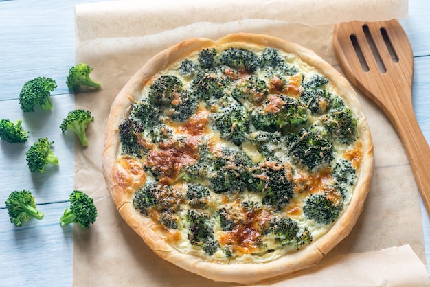 Pie with broccoli and cheese