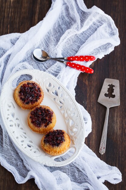 Pie with cranberries