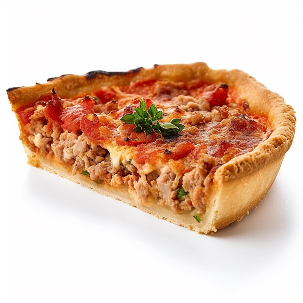 A pie with meat and vegetables on it