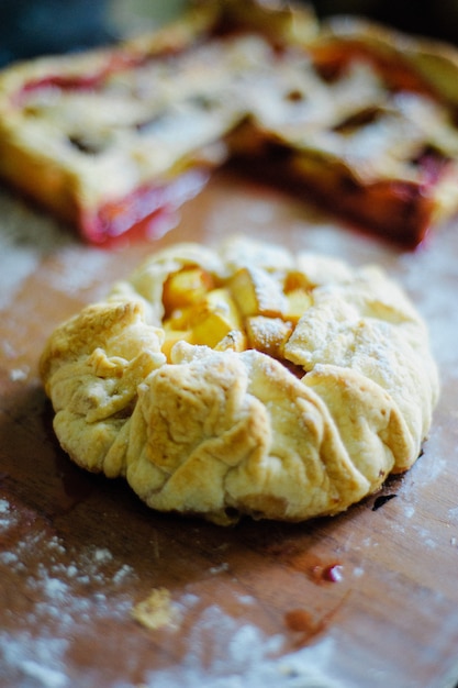 Pie with peaches