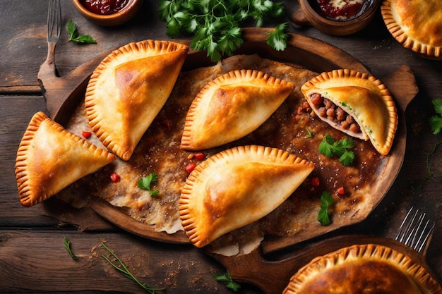 a pie with pies on it and a pie on the table