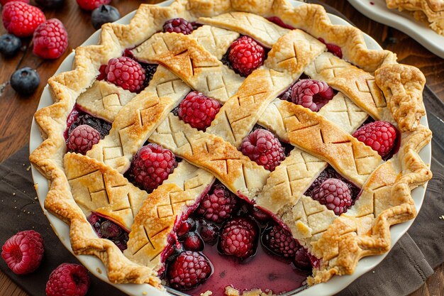 A pie with a tangy berry filling