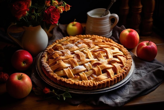 pie with tart apples in the style of whitcombgirls