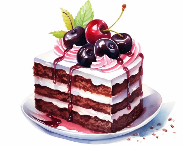 piece of cake illustration art on white background