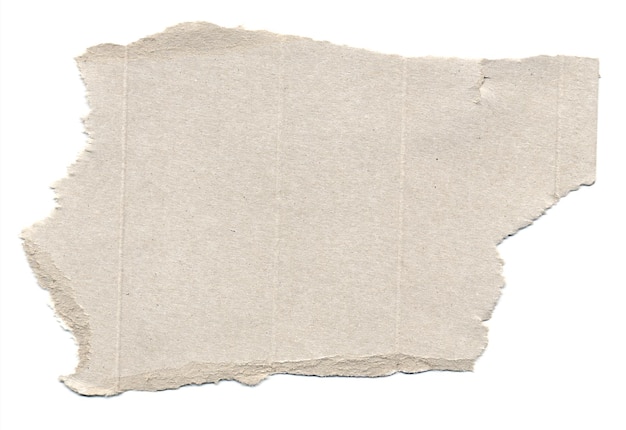 Piece of cardboard isolated over white