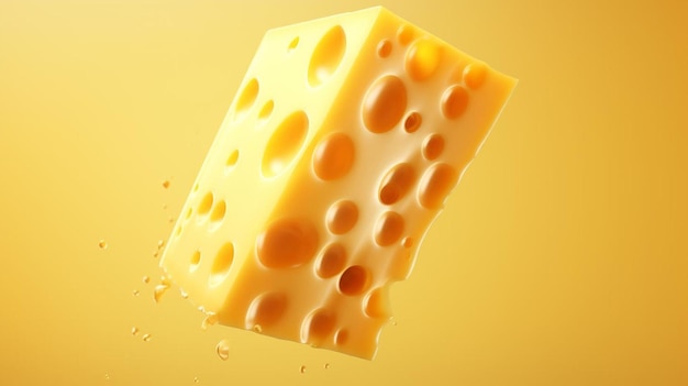 a piece of cheese is falling off of it