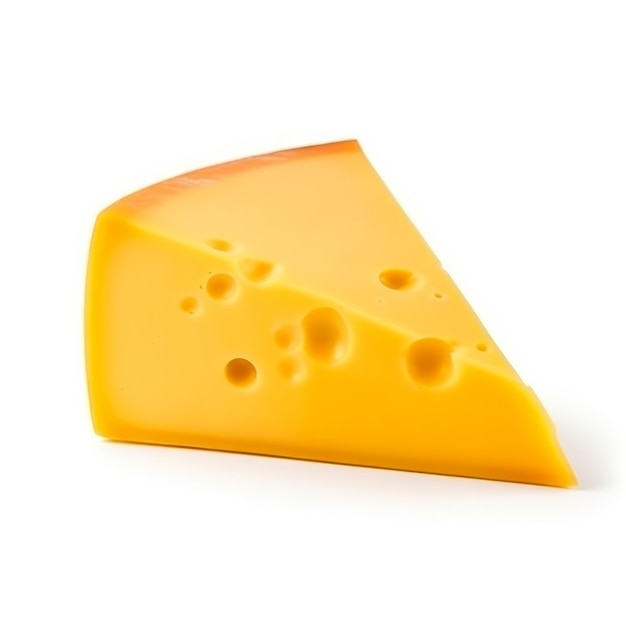 Piece of cheese isolated Illustration AI GenerativexA