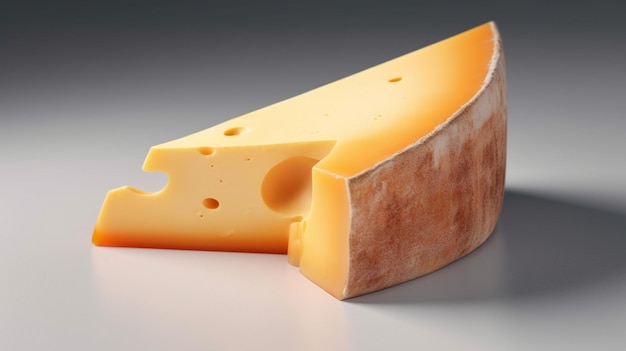 piece of cheese isolated