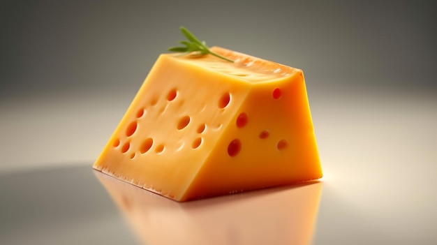 piece of cheese isolated