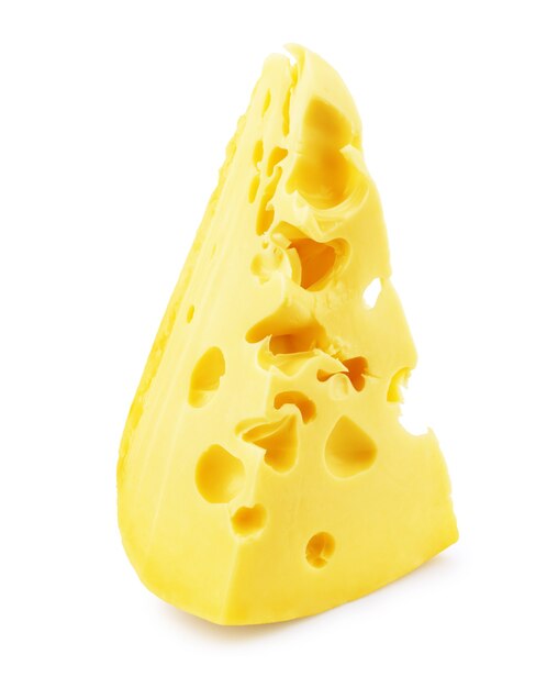 Piece of cheese isolated