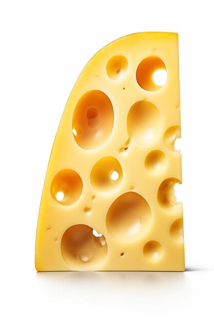 a piece of cheese with holes cut into it