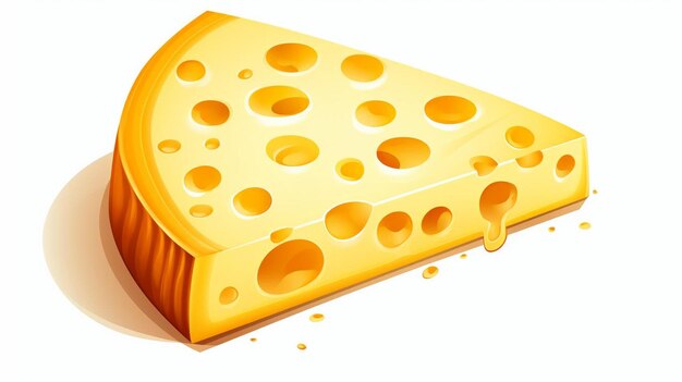 Photo a piece of cheese with holes on it