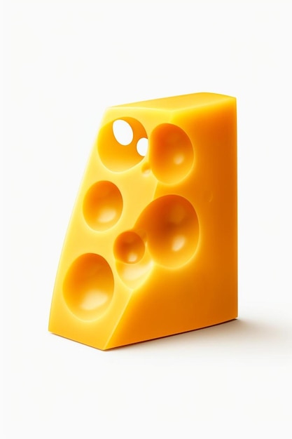 a piece of cheese with holes in it