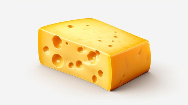 a piece of cheese with holes on it