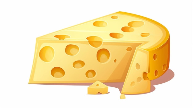 a piece of cheese with holes on it