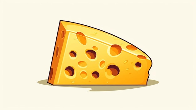 a piece of cheese with holes on it