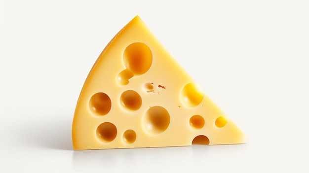 a piece of cheese with holes in it