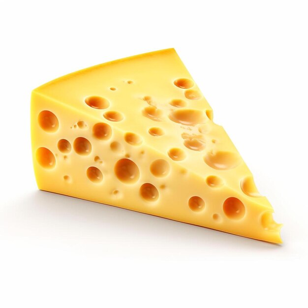 a piece of cheese with holes on it