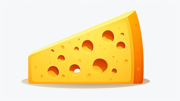 Photo a piece of cheese with holes in it