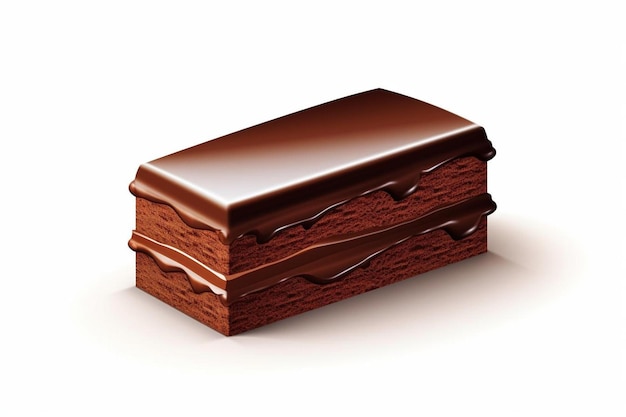 кусок шоколадного торта с шоколадом на нем