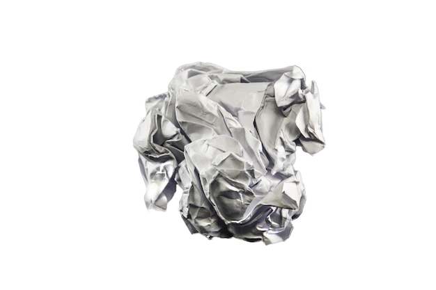 A piece of crumpled white paper