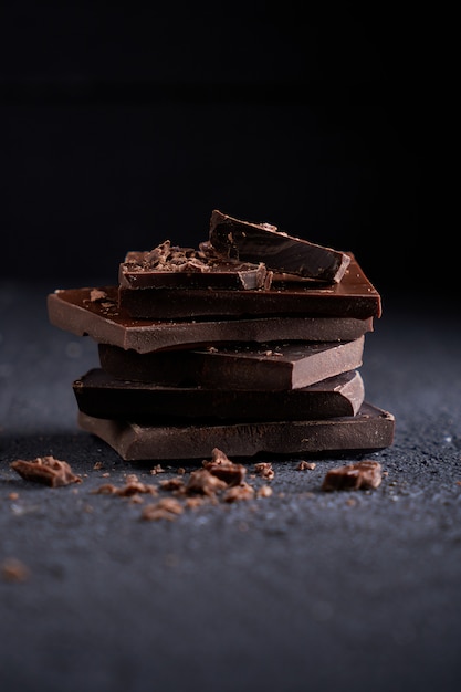 ダークチョコレートとチョコレートチップ