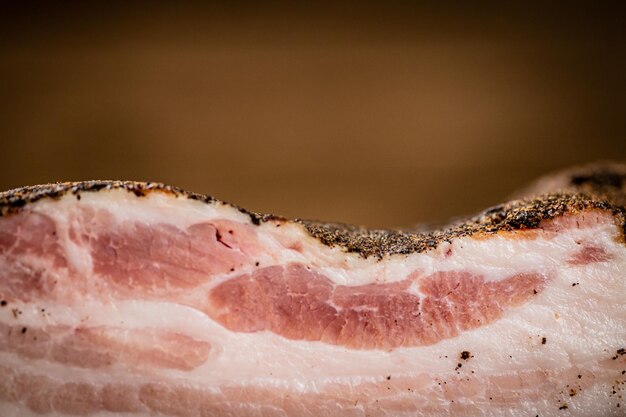 A piece of delicious pork fat lard