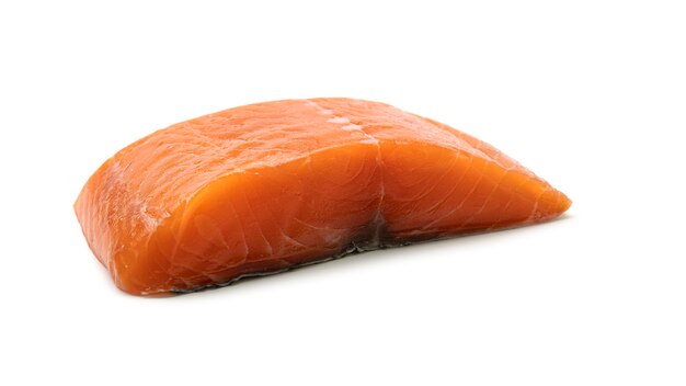 A piece of fresh salmon.