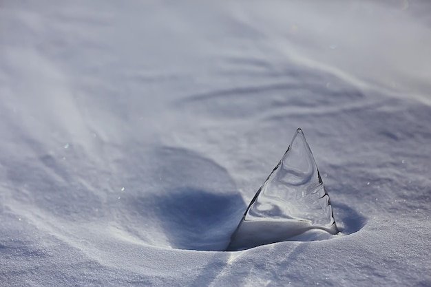 piece of ice baikal on ice, nature winter season crystal water transparent outdoor