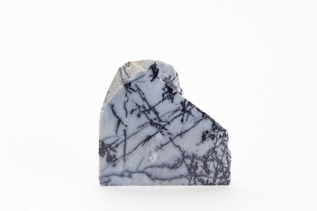 Piece of marble isolated on white background