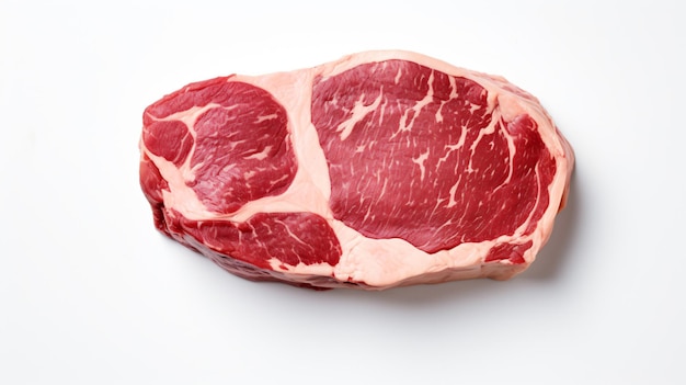 a piece of meat on a white surface