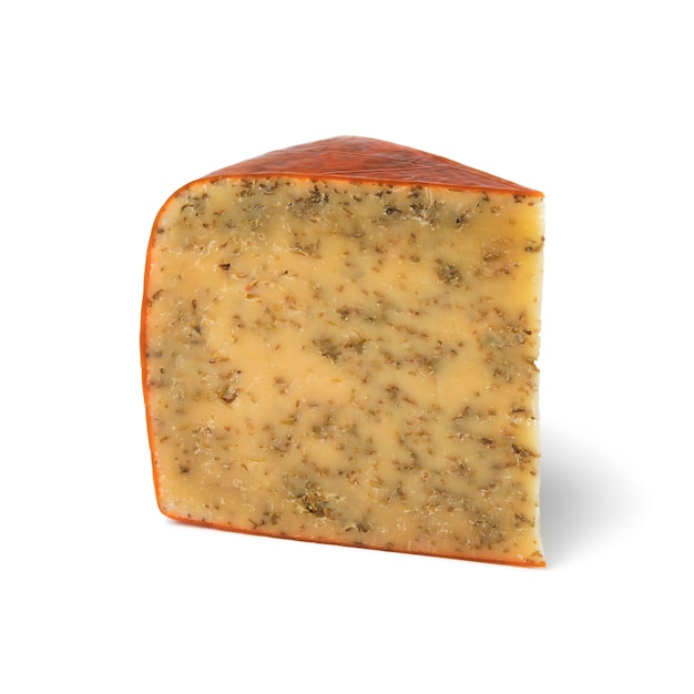 Piece of old mature cumin cheese