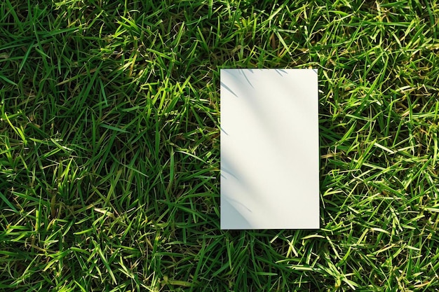 Photo a piece of paper laying in the grass