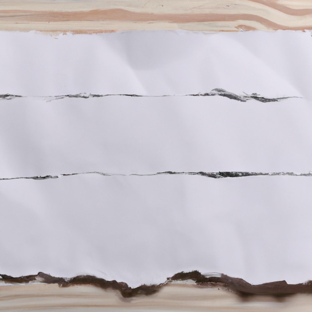 Оторванный лист бумаги с линией посередине.