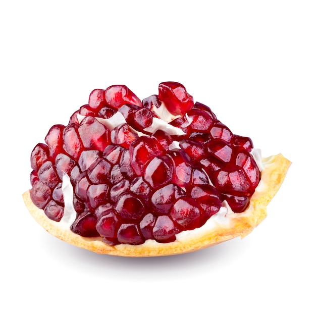 Piece of pomegranate isolated