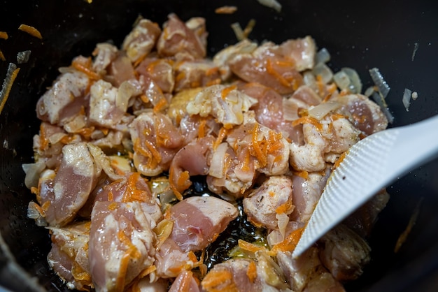 Piece of raw pork chops are ready for bbq uncooked meal