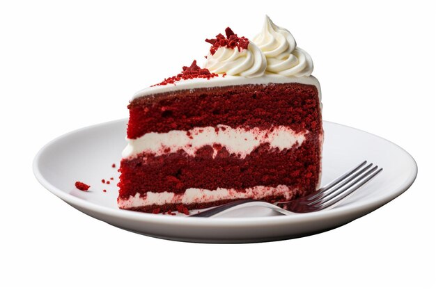 Photo piece of red velvet cake