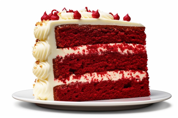 Photo piece of red velvet cake