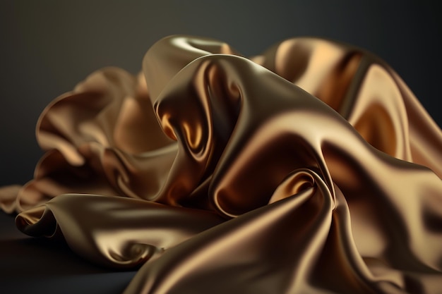 A piece of silk with a gold texture ai generated artwork