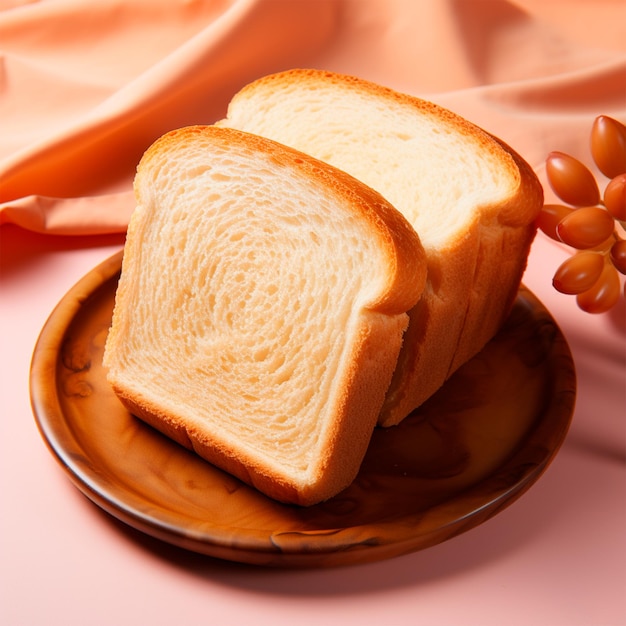 Pieces of bread for toasting AI generated image