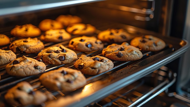 pieces of chocolate cake baked in the oven