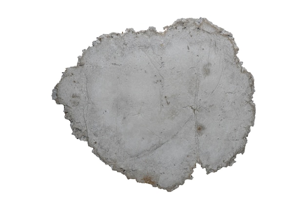흰색 배경에 고립 된 콘크리트 조각