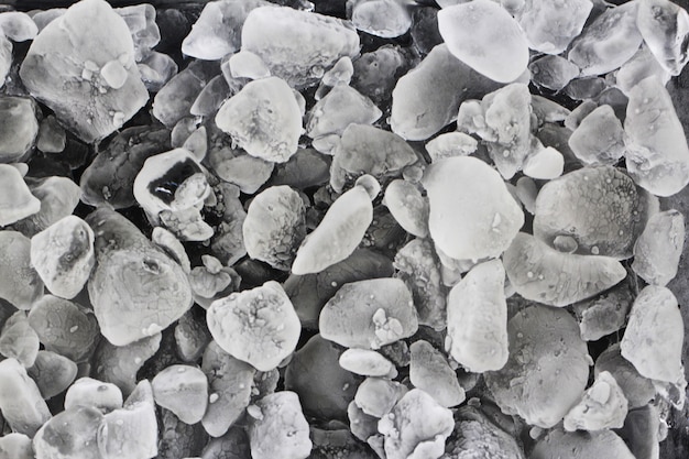 Pieces of crushed ice cubes background.