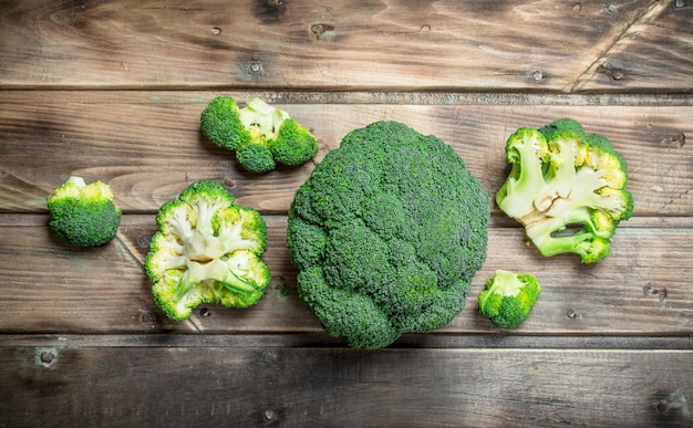 Pieces of fresh broccoli