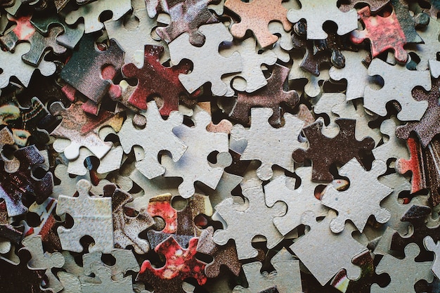 Pieces of jigsaw puzzle