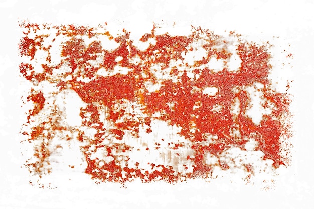 Pieces of rust isolated on a white background. template for design