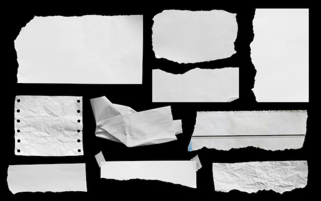 pieces of torn paper texture background with copy space for text