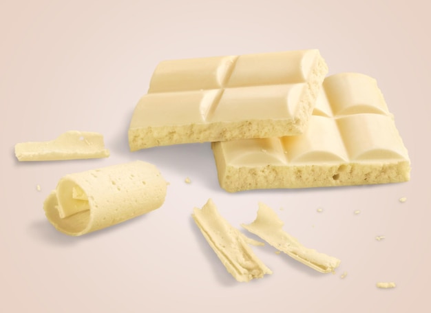 Pieces of white chocolate