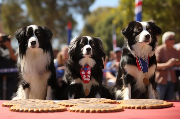 写真 ペットや動物のためのパイを食べるコンテスト