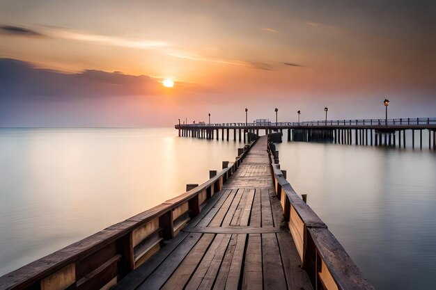 pier on a cloudy day